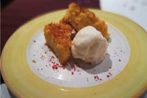 Bovino's Corn Bread with Goat Cheese Ice Cream