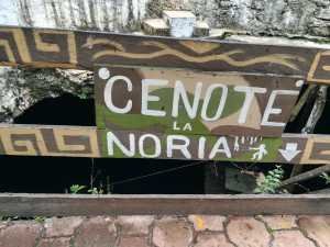 Cenote la Noria Sign