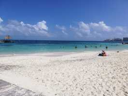 Playa Tortugas Cancun Beach Panoramic Photo